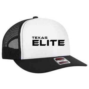 HAT - 2-TONE - WHITE/BLACK/BLACK & Black Stitch